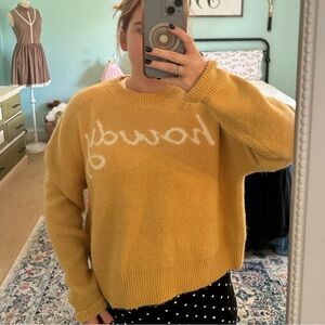 Altered state mustard yellow howdy sweater